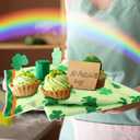 Patelai 6 Pcs St. Patrick's Day Kitchen Towels Clover Towel Shamrock Bathroom Hand Towels Dish Tea Towel St. Patrick's Day Gifts Decorations 18 x 28 Inches