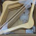 HOUSE DAY Wooden Hangers 20 Pack, Solid Wood Hanger with Non Slip Pant Bar, Heavy Duty Wooden Coat Hanger for Closet, Smooth Finish Wood Clothes Hangers for Shirts, Suits, Jackets, Dresses, Natural