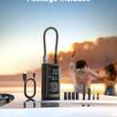 Syncwire Tire Inflator Portable Air Compressor - 150PSI 2X Faster Inflation Smart Air Pump for Car Tires [Extra-Large LCD] with Digital Pressure Gauge, Auto Shut-Off for Car, Motorcycle, Bike & Balls (Black)