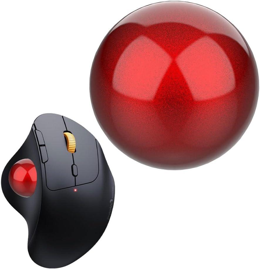 Trackball 34mm/1.34 Inches, Replacement Ball for Logitech M575, M570, MX Ergo, ELECOM, Kensington, Perixx, and Other Compatible Trackball Mice, Glossy - Red
