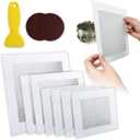 Drywall Repair Kit, 10 Pcs Drywall Patch, Dry Wall Web Repair Patch Kits for Holes, Plaster Sheetrock Repair Patching Kit with Scraper and Sandpaper