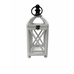 White Rustic Lanterns Decor, Vintage Hanging Candle Holder Decorative for Porch, Garden, Yard, Indoor, GLASS