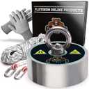 3600lb Complete 360 Degree Magnet Fishing Kit | Includes Strong 360 Neodymium N52 Magnets Durable 10mm 65ft Rope, Carabiner, Gloves