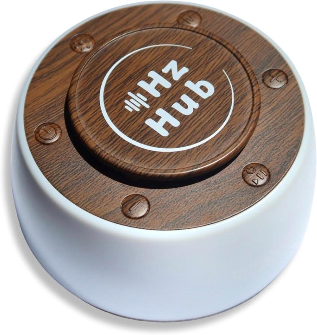 Solfeggio Hertz Frequency Vibrational Sound Healing & White Noise Portable Sound Machine. Meditation/Sleeping/Yoga/Study/Relaxing 15 Calming Sounds. Frequency Generator for Healing. (Soothe Your Senses, Dark)