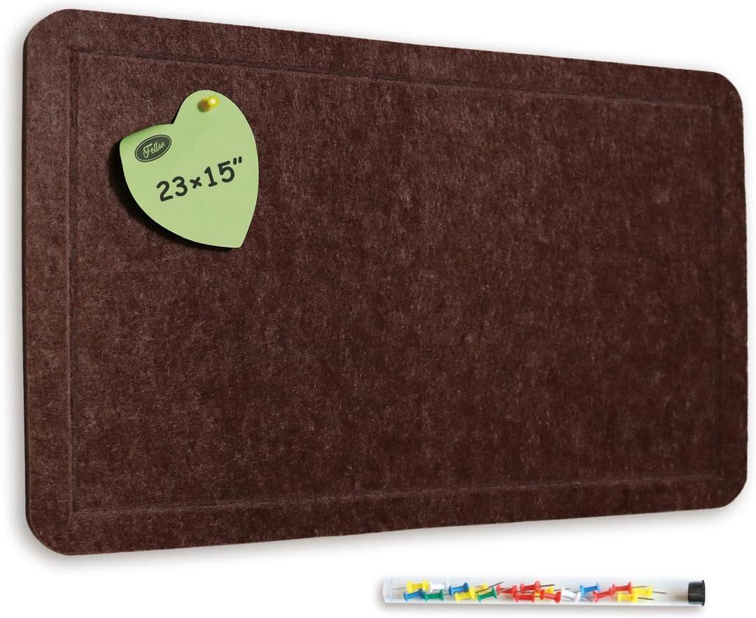 Felt Wall Poster, 23"x15" Photo Board, with 1 Box of 20 Push Pins (Color Random) for Classroom Dorm Wall Decor - Cola