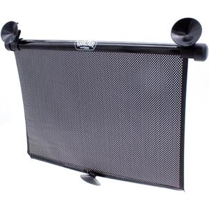 Toddleroo by North States On-The-Go Extra Wide 18” Car Window Shade for Baby and Kids, Retractable Pull-Down Roller, Helps Block Sun Glare, UV Protection, Black