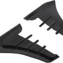 Aramox Side Vent Trim, 2pcs Universal Car Side Vent Trim Decoration Sticker Rubber Shark Gills Gloss Black