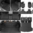 Floor Mats Set for Lexus RX350/RX350h/RX500h 2023 2024 2025 2026, All Weather TPE Floor Liners Backrest Mat Trunk Mat Cargo Liner Door Sill Guards Accessories for RX350/RX350h/RX500h
