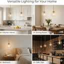Gold Pendant Light, 7 Inch Clear Glass Farmhouse Hanging Fixture, Adjustable Height & Sloped Ceiling Compatible for Kitchen Island Dining Room Entryway Bedroom Hallway, 2 Pack