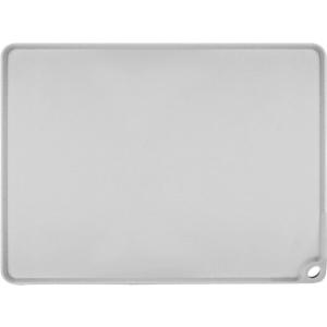 Thick Silicone Pastry Mat with High Edge, 20"x 16" Non-Stick Silicone Baking Mat, Non Slip Silicone Dough Rolling Mat for Making Bread, Cookies and Pizza, Gray Silicone Mat for Craft, Countertop Mat