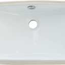 Elements of Design Kingston Brass LB18127 Fauceture Courtyard Undermount Bathroom Sink with Overflow, 18.25 x 11.94 x 6.88, White