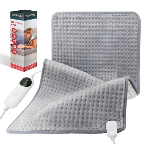 Heating Pad for Back Pain Relief and Period Cramps,Portable Heating Pad for Shoulders and Neck,with 10 Temperature Controllers and 3 Timer Settings,Dry/Moist Heat Therapy,12x24 Inch