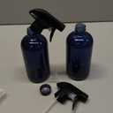 Glass Spray Bottle with Silicone Sleeve Protection, Amber Glass Spray Bottle Set for Window Cleaner Aromatherapy Facial Hydration Watering Flowers Hair Care 2 Pack/16 oz  Blue