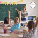 Kids Wall Clock, 8 Inch Small Modern Wall Clocks Battery Operated, Silent Non-Ticking Analog Classic for Office, Home, Bathroom, Kitchen, Bedroom, School