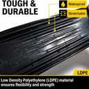 4 Mil Black Plastic Sheeting Roll, 4 FT x 100 FT Heavy Duty Plastic Roll for Garden Weed Barrier, Landscaping, Vapor & Dust Protection