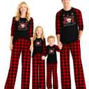 WangChao Christmas Pajamas Matching Sets Christmas Family Long Sleeve Pjs Sleepwear Festival Party Jammies Set  Men (X-Large, Joy)