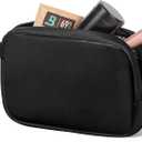 SafeDelux Smell Proof Bag, 6.7"x4.7" Smell Proof Container with Activated Carbon Fiber Liner, Odorless Airtight Travel Organizer & Stylish Gifts for Women