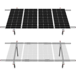ECO-WORTHY Adjustable Multi-Pieces Solar Panel Mounting Brackets Kit System for 1-4pcs Solar Panels Solar Ground Mount (1-4pcs Bracket System)