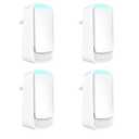 Plug In Air Ionizers - Negative Ion Technology Air Purifier - Quiet Operation Air Freshener for Home, Bedroom, Office, Garage Room - Portable Air Purifiers Odor, Pets Smell - Air Cleaner White (4 Pack）