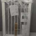 Fairy Baby Narrow Baby Gate for Stair, 22.8"-25.5" Wide Pressure Mounted Pet Gate for Doorway, Easy Walk Thru Child Safety Gate, White