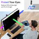 Peslv Computer Privacy Screen 19 Inch for 5:4 Standard Monitor, Removable 19inch Anti Blue Light Glare Shield Monitor Privacy Filter (14 13/16" x 11 7/8")