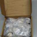 Amerdeco 30 Pack Brushed Brass Kitchen Cabinet Knobs Single Hole Cabinet Pulls Round Gold Drawer Knob Dresser Knobs for Bathroom Cabinets