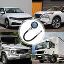 HZEL Car Tire Pressure Gauge (0-100 PSI), Vehicle Air Pressure Gauge Accurate with Large Dial, Automotive Exterior Tyre Stress Gauging Accessories, Universal for Motorcycle Sedan Truck (Silver)