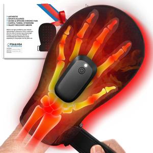 Wireless Red & Near-Infrared Light Therapy Glove for Hands  Arthritis, Sore Muscles Relief | 30 Red & Near-Infrared LEDs | Breathable | Auto 20-Min Shut-Off