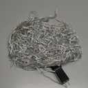 ZIMINGU Icicle Lights Outdoor, 32.8 FT 400 LED 8 Modes Christmas String Fairy Lights with 80 Drops, Twinkle Waterproof Connectable for Roof Balcony Business Park Decor, Warm White, 10M