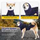 JOHNBOLIN Dog Anxiety Jacket, Dog Shirt with Turtleneck, Breathable Calming Vest, Indoor and Outdoor Separated Pet Jacket (Navy Blue, XXX-Large(Chest:31"-35")