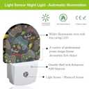 Gampad Gamer Player Night Light, Dusk to Dawn Sensor Night Lights for Bedroom Bathroom Kitchen Hallway Stairs Hallway, Plug into Wall Nightlights