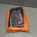 600D ATV Cover Waterproof Heavy Duty Trailerable 4 Wheeler Cover Quad Cover All Season Weather Proof Outdoor UV Protection for Polaris Kawasaki Yamaha Suzuki Can-Am Black/Orange-M