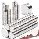 345PCS Strong Neodymium Disc Magnets, 6 Different Sizes, Rare Earth Magnets Heavy Duty Round Small Tiny Magnet for Crafts, Refrigerator Magnet for Office School Whiteboard Kitchen