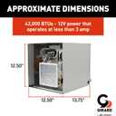GIRARD Tankless RV Water Heater, 12V Power, 42,000 BTUs, Quiet Operation, Onboard Microprocessor, Digital User Control Panel, Freeze Protection, Easy Installation - 2022107534