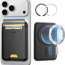 ESR for MagSafe Wallet, 5 Card Holder with RFID Blocking, MagSafe Sticker Included, Slim Magnetic Wallet for iPhone 17e/17/16/15/14/13/12 Series and Selected Samsung Devices, Not for 13/12 Mini, Black
