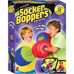 Socker Boppers Inflatable Boxing Pillows - One Pair Boppers colors will vary, Box and Bop, Durable Vinyl, Active Outlet That Aids in Agility, Balance and Coordination, Safe Fun Indoor or Out