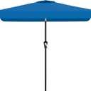 AreShark 6.5 x 10 FT Rectangular Valance Patio Umbrella, Outdoor Umbrella with Tilt and Crank, Market Table Umbrellas W/ 6 Ribs UV Protection for Garden, Deck, Backyard and Pool, Royal Blue