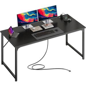 PRAISUN 54 X 24 Inch Deeper Desk with Power Outlets, 53.9*23.6 inch