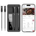Smart Wireless Meat Thermometer with Dual Probes, Bluetooth & WiFi Combo, High Precision & Fast Response for BBQ, Grill, Smoker, Oven, Air Fryer