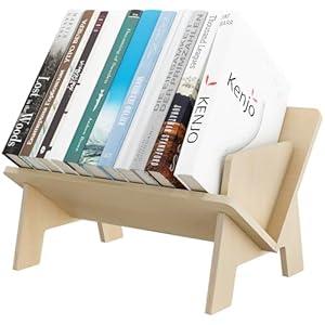 Jotboom Wood Tilting Desktop Bookshelf, Compact Tabletop Book Shelf, Small Bookcase for Desk Kids Book Holder Book Organizer for Bedroom/ Sturdy Room/ Office-Easy Assembly