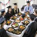 Litmitfu 150 Pcs Graduation Plates and Napkins 2026 - Black Gold Congrats Grad Class of 2026 Paper Dessert Dinner Plates Napkins Set for Graduation Party Decorations Supplies Table Decor, Serves 50