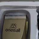 oneisall Dog Clipper Low Noise, Dog Grooming Kit with Rechargeable, Pet Shaver Cordless Electric Quiet Hair Clipper Set for Dogs Cats PetsGold