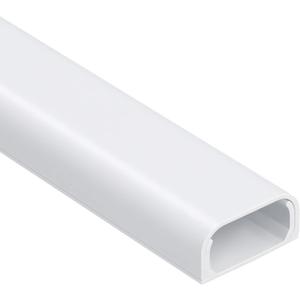 Cable Hider Raceway Kit, 68in (4X L17in) Wire Hiders for TV on Wall, Paintable Cord Cover Channel, Cord Hider for Wall Mounted TV in Home Office, 0.95in (W) x 0.47in (H), White (Large)