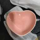 Tioncy 2 Pieces  Heart Shaped Bowls and Plates Set Ceramic Valentine Dinnerware Dish Bowls Dinner Salad Dessert Appetizer Plates for Valentine Wedding Anniversary Baking Kitchen Party Supplies(Pink)