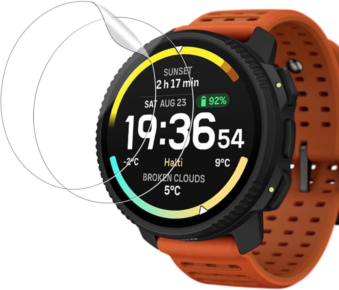 NOUKAJU Screen Protector for SUUNTO Vertical 2, TPU Material,Scratch-Resistant,High Transparency,Ultra-Thin,Soft Screen Protector for SUUNTO Vertical 2 Sports Watch(Non-Tempered Glass)[2pack]