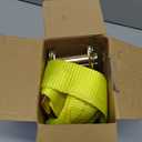 SmartStraps Tire Bonnet Ratchet Straps  Commercial Duty Tire Bonnet Tie Down with Ratchet  10,000lb Break Strength, 3,333lb Safe Load  Haul Equipment, Tractors and Vehicles, Small, Yellow, 1 Pack