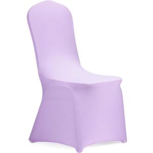 Peomeise Stretch Spandex Chair Cover for Wedding Party Dining Banquet Event (Lavender, 25)