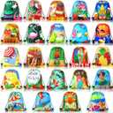 Marsui 24 Pcs Hawaiian Party Favor Drawstring Bags Gift Goodie Candy Favors Bags for Birthday Party Supplies