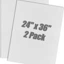 Corrugated Plastic Sheet for Indoor and Outdoor Use - 4 Mm Thick Poster Board, 24x36 Inches - Pack of 2 White Plastic Board Sheets - Waterproof Coroplast Sheets and Lightweight Blank