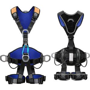 Fall Protection Full Body Safety Harness 5pt Roofing harnesses Aluminum O-Rings 8Thick Back Support Belt Construction With Reflective Strips OSHA/ANSI Compliant